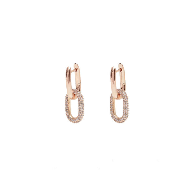 ダニエルウェリントン DANIEL WELLINGTON Crystal Link EarRings RG ピアス DW00400576 レディース ローズゴールド