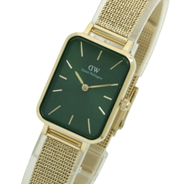 ダニエルウェリントン DANIEL WELLINGTON  Quadro 20x26mm Pressed Evergold Gold Emerald DW00100563 腕時計 レディース グリーン クオーツ