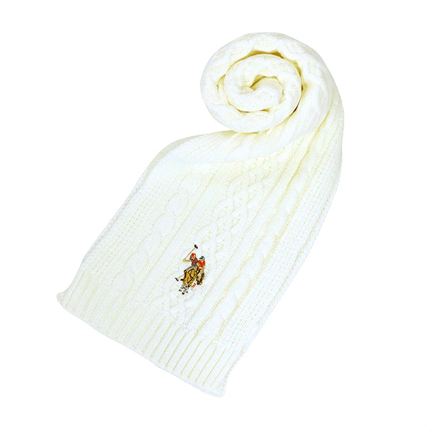 ユーエスポロ アッスン U.S.POLO ASSN マフラー 447464-WHITE レディース メンズ ホワイト マフラー