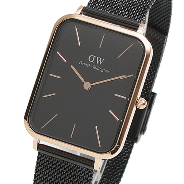 ダニエルウェリントン DANIEL WELLINGTON QUADRO PRESSED ASHFIELD DW00100467 腕時計 メンズ ブラック クオーツ