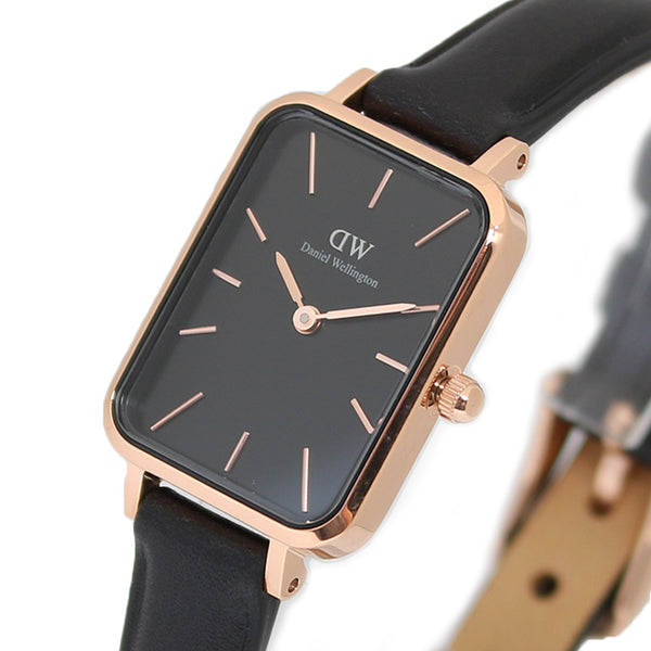 ダニエルウェリントン 腕時計 QUADRO PRESSED SHEFFIELD 20×26 ローズゴールド DW00100435 クアドロプレスド ブラック
