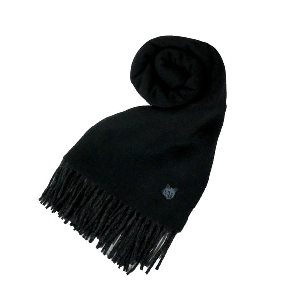 メゾンキツネ MAISON KITSUNE マフラー ストール LW06201WA0018-O190 メンズ レディース BLACK CHARCOAL