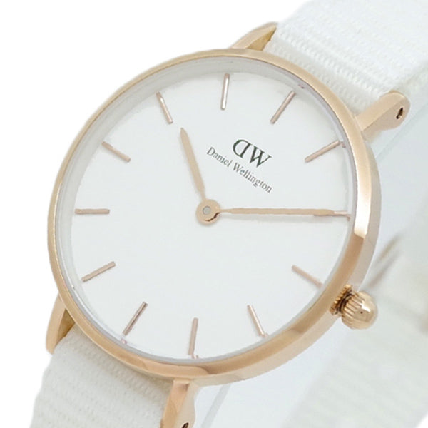 ダニエルウェリントン DANIEL WELLINGTON 腕時計 PETITE DOVER 28 ローズゴールド DW00100313 ホワイト