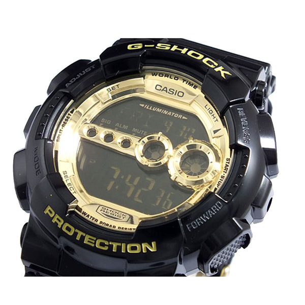 カシオ CASIO Gショック G-SHOCK ブラック&ゴールド メンズ 腕時計 GD-100GB-1 ブラック