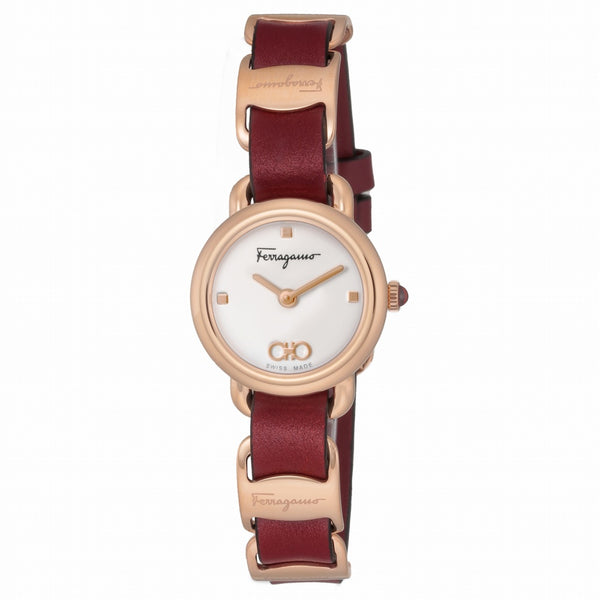 フェラガモ FERRAGAMO 腕時計 SFHT01422 レディース ヴァリナVARINA クオーツ ホワイト レッド