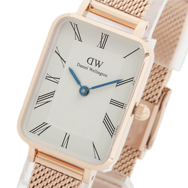 ダニエルウェリントン DANIEL WELLINGTON Quadro Roman Numerals Melrose DW00100687 腕時計 レディース ホワイト クオーツ ローズゴールド