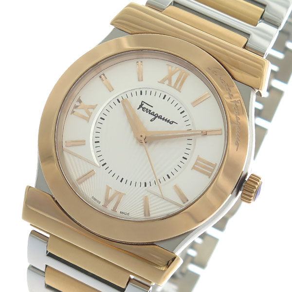 フェラガモ FERRAGAMO VEGA クオーツ メンズ 腕時計 FI0890016 シルバー/シルバー/ゴールド シルバー