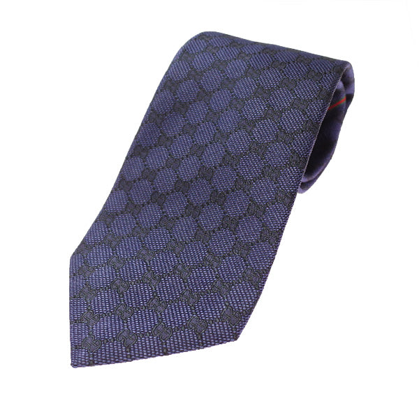 グッチ GUCCI ネクタイ メンズ 456522 4B002 4000 ネイビー ブラック GGパターン