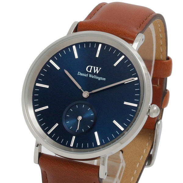 ダニエルウェリントン DANIEL WELLINGTON Classic Multi-Eye St Mawes Arctic Silver DW00100709 腕時計 メンズ ブルー クオーツ ブラウン レザー