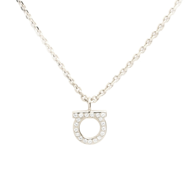 フェラガモ FERRAGAMO ネックレス 760131-696655 レディース ガンチーニ GANCINO GCOLLO STRASS CRYSTAL PALL LUC シルバー