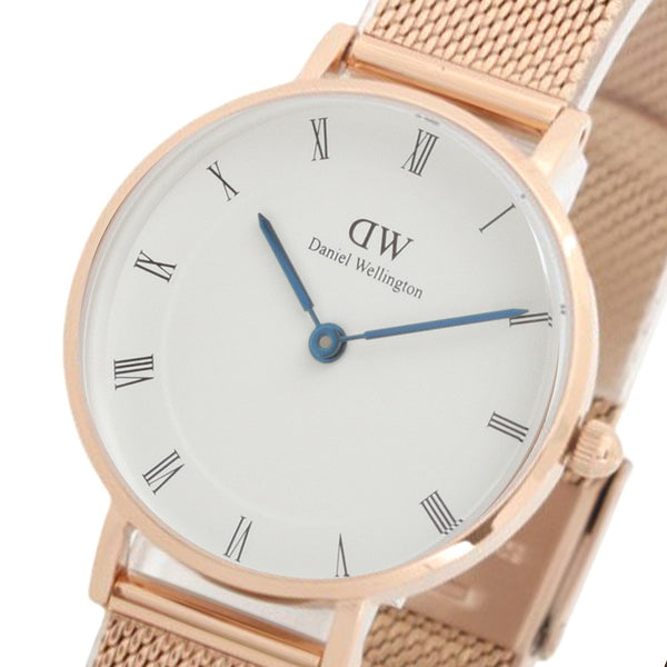 ダニエルウェリントン DANIEL WELLINGTON Petite Roman Numerals Melrose 28 DW00100681 腕時計 レディース ホワイト クオーツ ローズゴールド