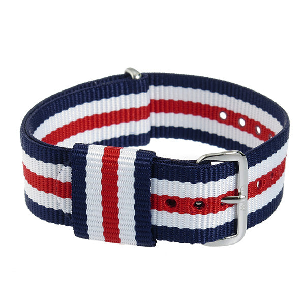 ダニエルウェリントン DANIEL WELLINGTON 替えベルト腕時計用 ラグ幅20mm dw00200016 NATO ブルー ホワイト レッド
