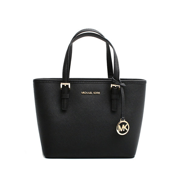 マイケルコース MICHAEL KORS JET SET TRAVEL XS CRYAL CNV TZ TOTE LEATHER ショルダーバッグ 35T9GTVT0L-BLACK レディース ブラック