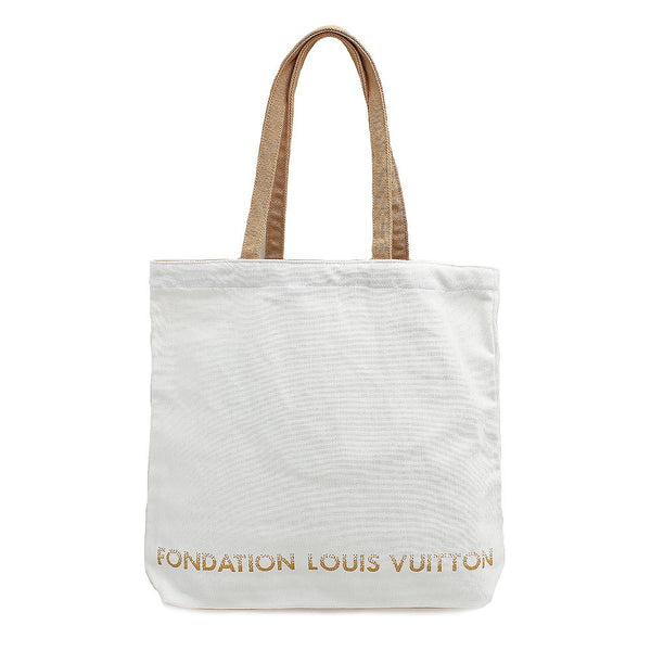 フォンダシオンルイヴィトン FONDATION LOUIS VUITTON ルイヴィトン美術館限定モデル トートバッグ LV-FDT-BE (2000000000572 20572) ホワイト ベージュ