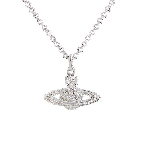 ヴィヴィアンウエストウッド VIVIENNE WESTWOOD オーブ ネックレス レディース 63020086-W110 (63020086-02P116) MINI BAS RELIEF PENDANT シルバー クリスタル
