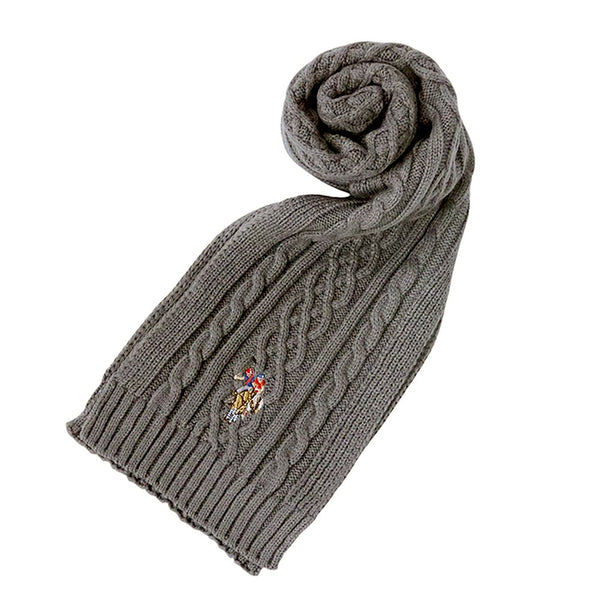 ユーエスポロ アッスン U.S.POLO ASSN マフラー 447160-CHACOAL レディース メンズ チャコールグレー マフラー