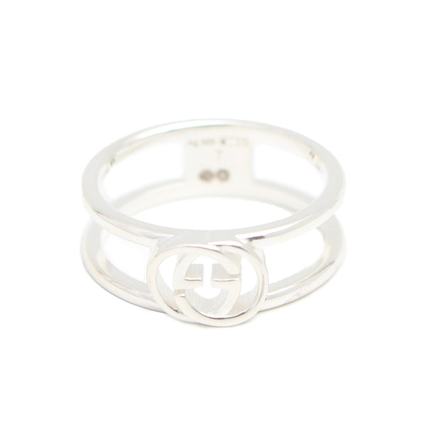 グッチ GUCCI リング 298036-J8400-8106 7号 インターロッキングG レディース シルバー