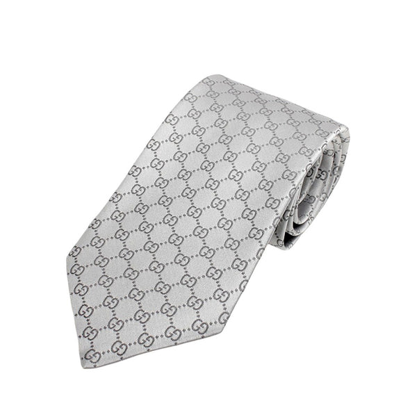 グッチ GUCCI ネクタイ 456520-4B002-1962 メンズ ライトグレー ネクタイ