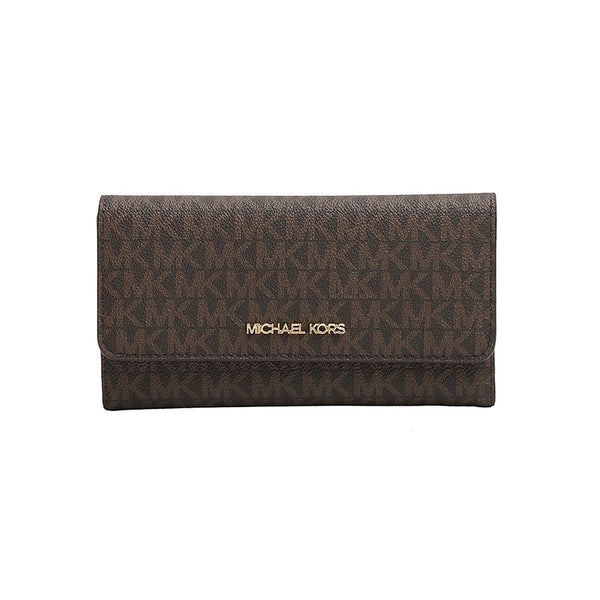 マイケルコース MICHAEL KORS JET SET TRAVEL LG TRIFOLD 長財布 35F8GTVF3B-BROWN レディース ブラウン