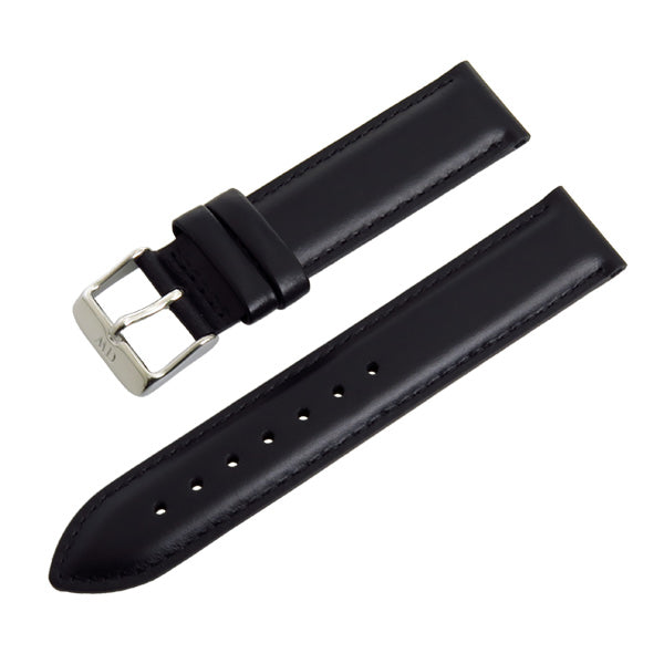ダニエルウェリントン DANIEL WELLINGTON 替えベルト腕時計用 ラグ幅18mm dw00200053 dw00200114 レザー ブラック ブラック